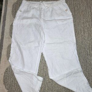 White linen pant with lining